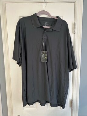 UltraClub Men's Black Performance Polo - Breathable Short Sleeve